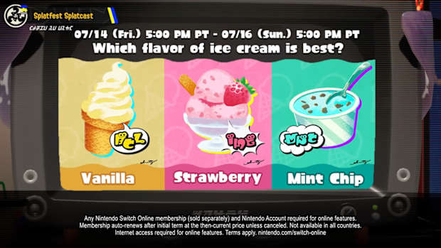 Splatoon 3 ice cream splatfest